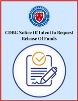 CDBG Notice Of Intent to Request Release Of Funds